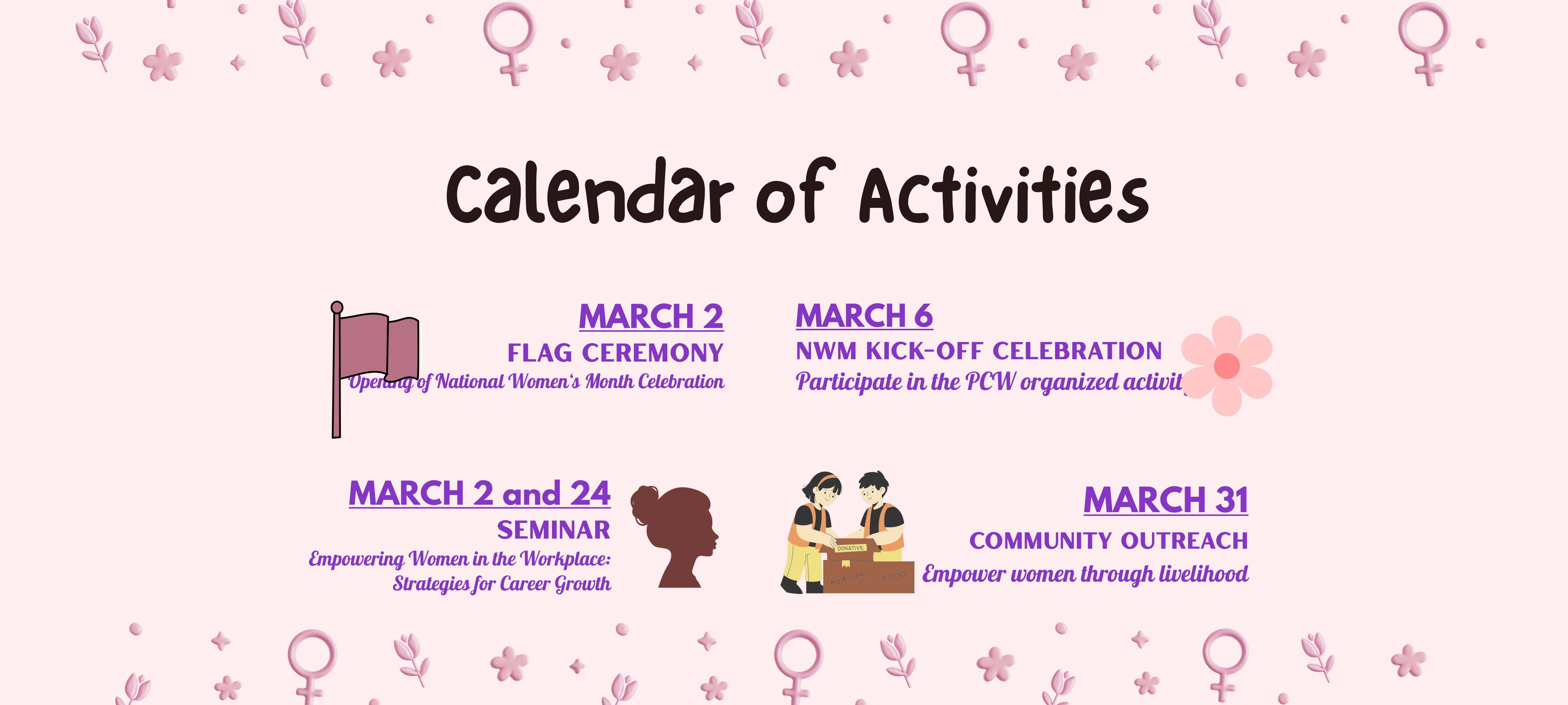 Calendar of Activities
